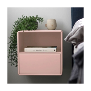 Charlie natbord m/ skuffe - Blush - Mål: 40 x 40 x 33 cm.